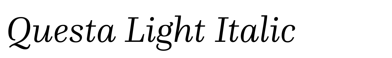 Questa Light Italic